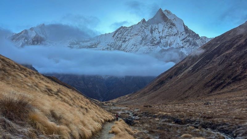 Fishtail Views return from Base Camp